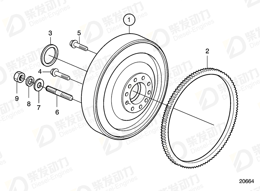 VOLVO Washer 20515858 Drawing